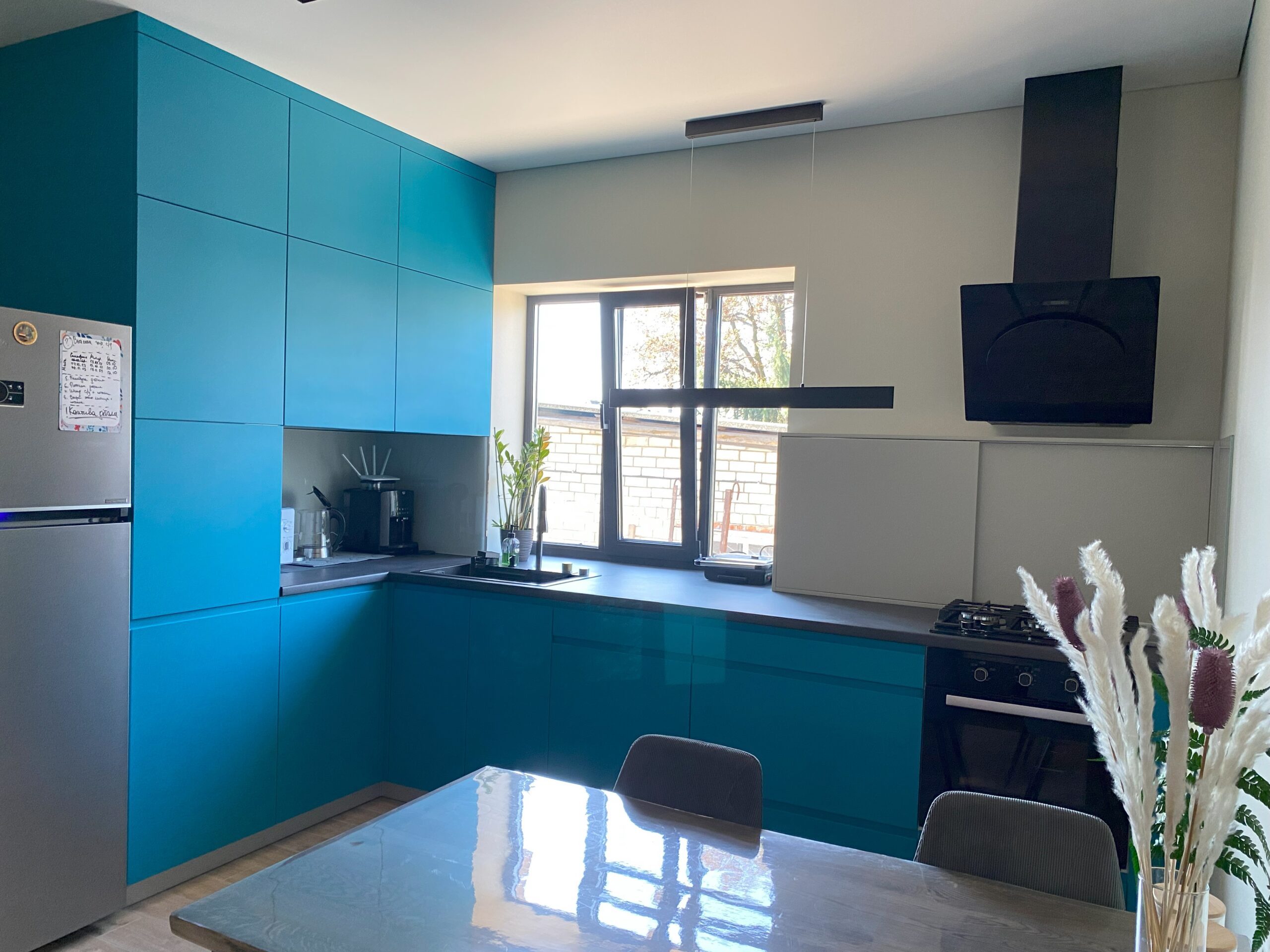 kitchen in blue color